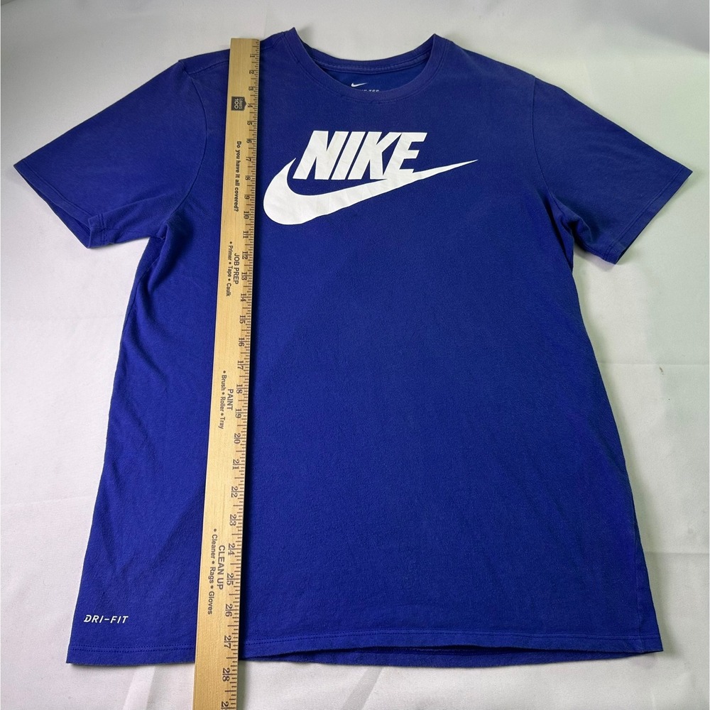 Nike Dri-FIT Mens Royal Blue Graphic Futura Logo Athletic Cut T-Shirt‎ Large - Picture 7 of 9